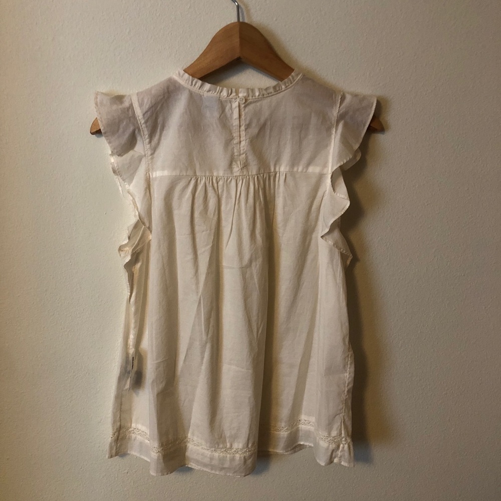 Cotton Sleeveless Ruffle Top - Picture 3 of 6